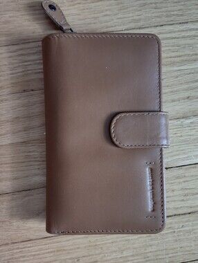 Aunts & Uncles Brown Leather Snap Wallet